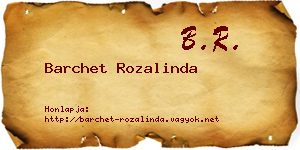 Barchet Rozalinda névjegykártya